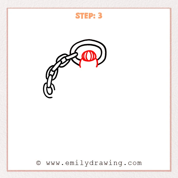 how to draw a pocket watch - Step 3